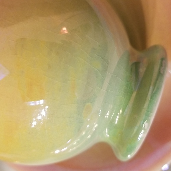 1940s Vintage Royal Winton Grimwades Orange Green Lustreware Set 4 Cups/Saucers - Picture 15 of 17